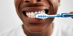Man brushing his teeth